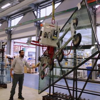 Palonnier à ventouses de chantier pour la pose de vitrages