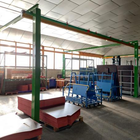 Poutre roulante sous structure