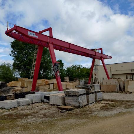 Installation d'un portique bipoutre 10 tonnes